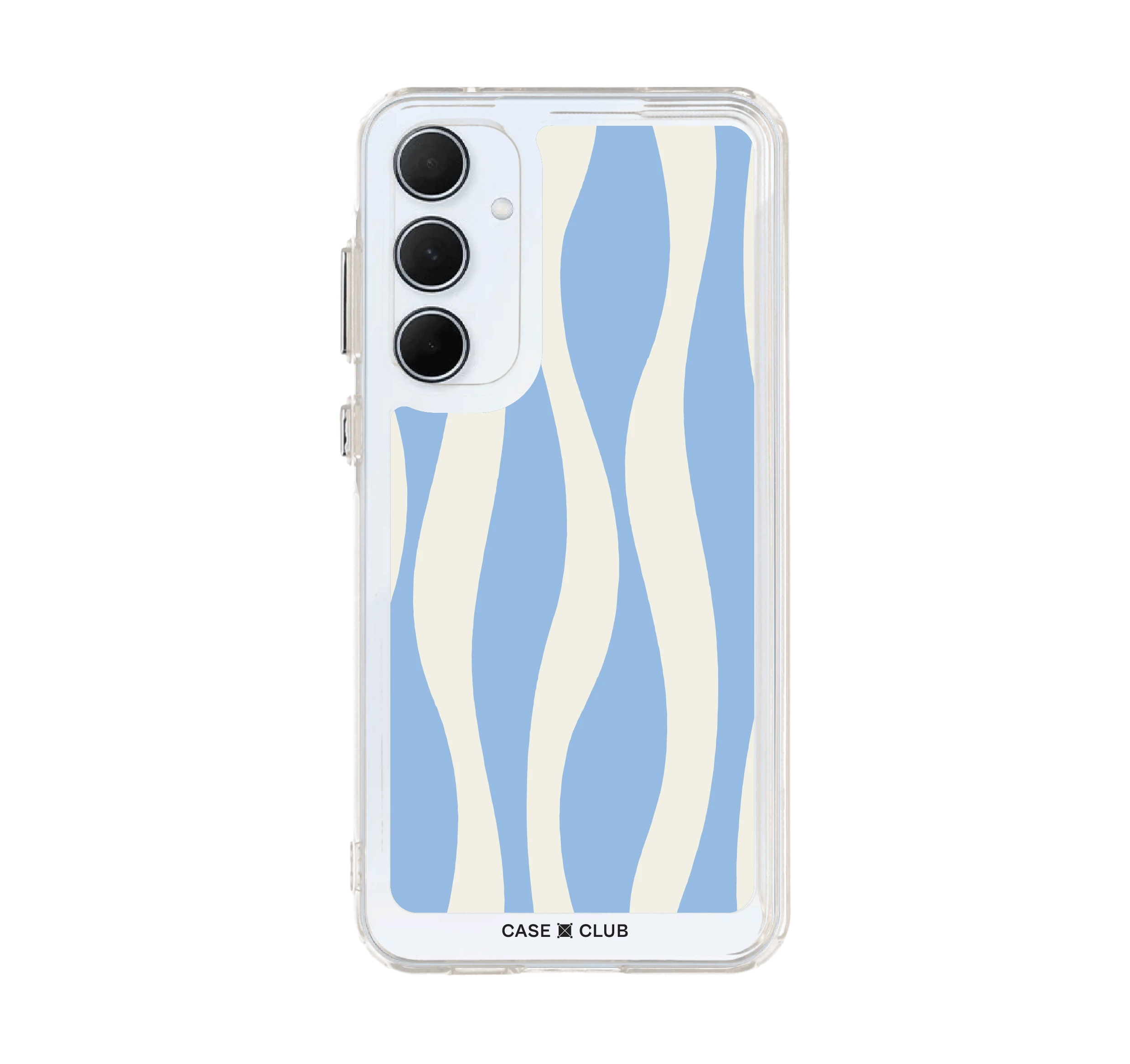 white & blue wavy pattern